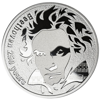 250 CFA, Beethoven 250 lat, Srebrna moneta