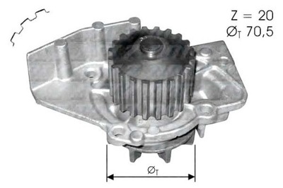 DOLZ НАСОС ВОДИ CITROEN PEUGEOT DOLZ