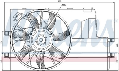 VENTILADOR DEL RADIADOR (Z OBUDOWA) CONVIENE DO: MERCEDES A (W168), VANEO (  