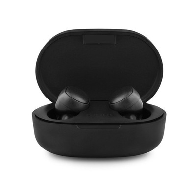 Czarne Słuchawki Bezprzewodowe Bluetooth Dokanałowe Douszne
