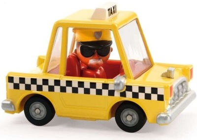 Djeco Autko auto Taksówka Crazy Motors Taxi zabawka dla dzieci