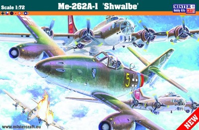 Me-262-1A Schwalbe 1:72 + farbki klej 2 pędzelki