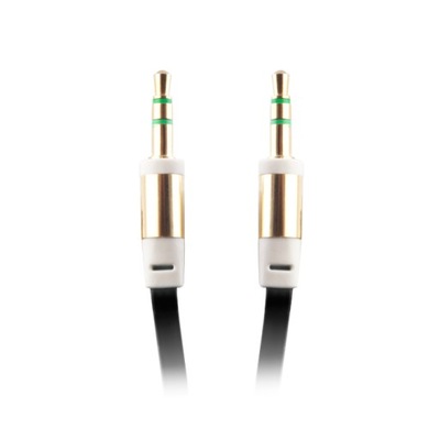 Kabel audio jack 3,5mm - jack 3,5mm 1,0 m czarny w