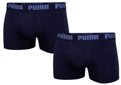 PUMA BOKSERKI MĘSKIE MAJTKI FASHION BOXER NAVY 2 PAK r.L