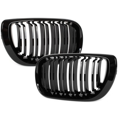 REJILLAS REJILLA DE RADIADOR NEGRO DOBLE ZEBERKA PARA BMW 3 E46  