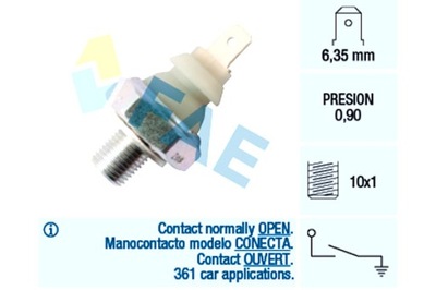 FAE SENSOR DE PRESIÓN ACEITES AUDI 100 C3 100 C4 80 B3 80 B4 90 B3 A3  