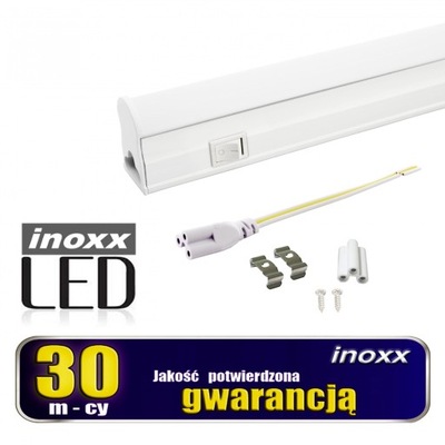 Świetlówka led liniowa t5 60cm 8w on/off zimna 6000k lampa natynkowa