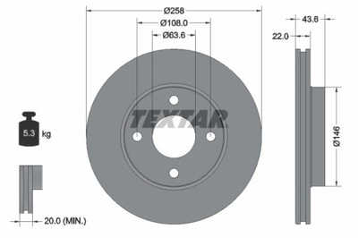 2X ДИСК ГАЛЬМІВНИЙ FORD ПЕРЕД FOCUS 98- 92096203