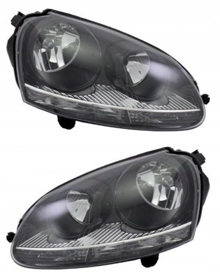 VW GOLF V JETTA LAMP LAMP FRONT LEFT RIGHT SET 03-10  