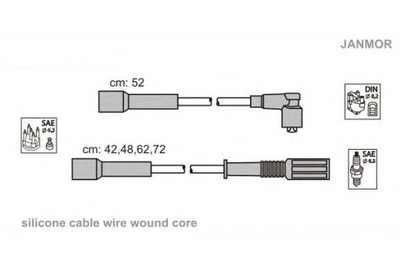 Janmor дроти запалювання kpl. fiat фото №1