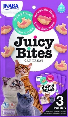 INABA Juicy Bites O smaku krewetek i owoców morza - przysmak dla kota