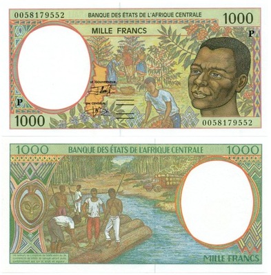 CZAD AFRYKA ŚRODKOWA (CAS) 1000 FRANKÓW 2000 P-602Pg UNC