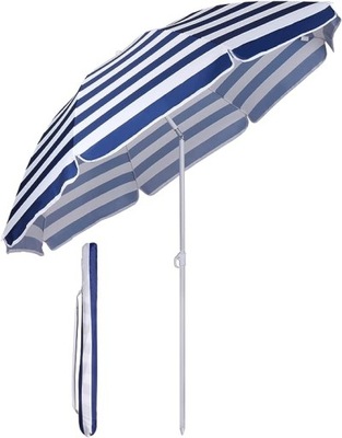 PARASOL OGRODOWY PLAŻOWY SEKEY 160CM NIEBIESKI