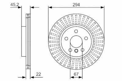 BOSCH DISCOS DE FRENADO 2 PIEZAS PARTE DELANTERA BMW 2 F45 2 GRAN TOURER F46 X1 F48  