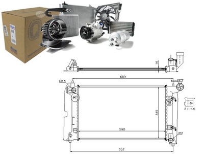 NISSENS NISSENS 646321 CHLODNICA, SISTEMA DE REFRIGERACIÓN DEL MOTOR  