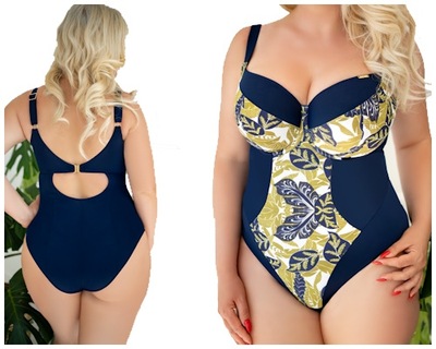 75J KrisLine Paros navy bodysoft 1-częściowy strój kąpielowy