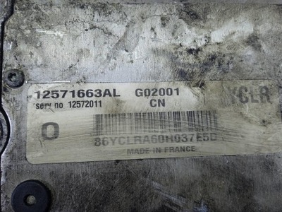 Блок керування двигуна opel vectra c 12571663al фото №1