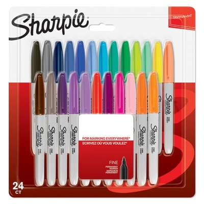 Markery Sharpie Fine Zestaw 24 kolorów