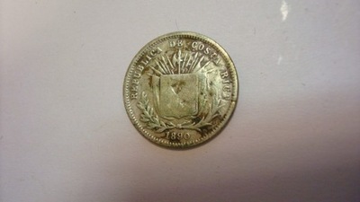 Moneta Kostaryka. 5 Centavos 1890