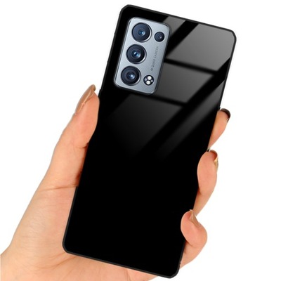 ETUI BLACK GLASS DO OPPO RENO 6 PRO PLUS CZARNE