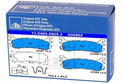 КОЛОДКИ ГАЛЬМІВНІ ЗАД ATE DO MAZDA MX-5 I 1.6