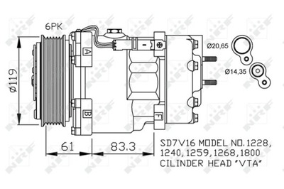 NRF 32198 КОМПРЕСОР, КОНДИЦІОНЕР