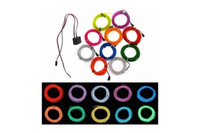 2M ŚWIATŁOWÓD EL WIRE LED TAŚMA PASEK AMBIENT 12V WSZYSTKIE KOLORY