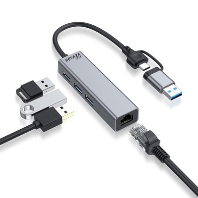 ADAPTER SIECIOWY USB C NA GIGABIT ETHERNET USB 3.0