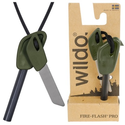 Krzesiwo Turystyczne LARGE WILDO FIRE FLASH PRO Survival bushcraft Olive