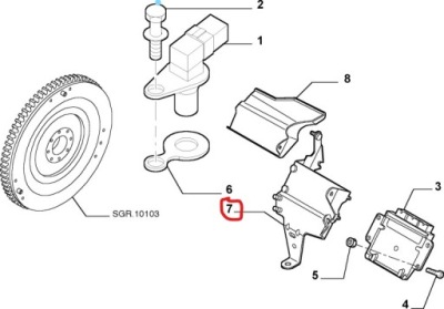 Fiat ulysse кронштейн блок керування 1487799080 фото №1