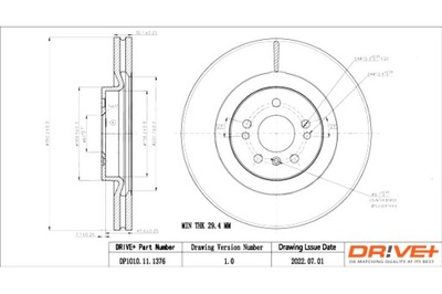 DRIVE+ ДИСКИ ТОРМОЗНЫЕ ТОРМОЗНЫЕ 2 ШТУКИ. ПЕРЕД MERCEDES CLASS M 3.0D 05-09