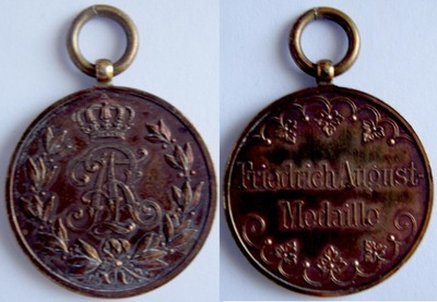 Niemcy Saksonia Medal Fryderyka Augusta