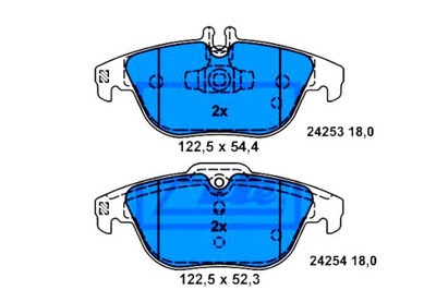 КОЛОДКИ ТОРМОЗНЫЕ ATE 54204920 74206120 54205120 13