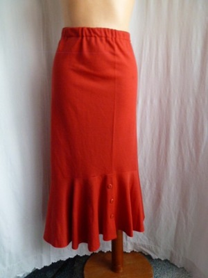 ENGLAND Spódnica damska czerwona z falbaną L XL