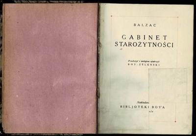 Gabinet starożytności Balzac 1925