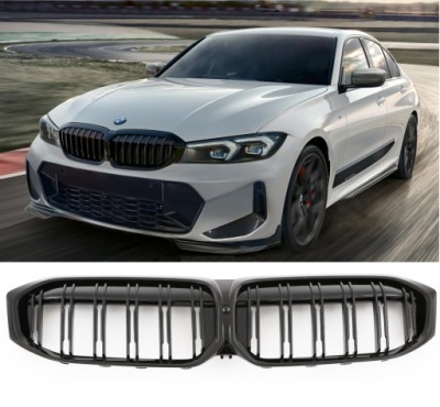 Решітка радіатора решітка радіатора bmw 3 g20 g21 рестайлінг  lifting lci подвійний перекладини m performance фото №1