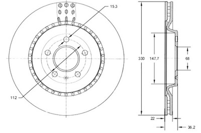 TOMEX BRAKES DISKAI STABDŽIŲ 2SZT. AUDI A6 11-18 GAL. 