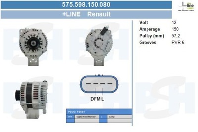 BV PSH 575.598.150.080 ALTERNADOR  