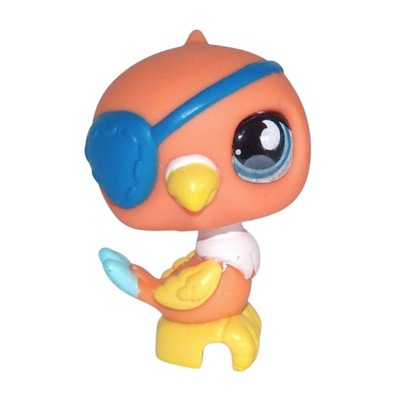 ptak PAPUGA #882 pirat szklane oko Littlest Pet Shop LPS Hasbro