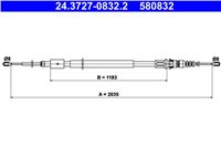 ATE ТРОС HAM.CITROEN C4 04- CITROEN C4 I 04-/PEUGEOT 307 00-