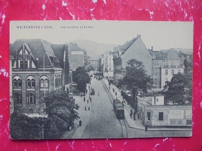 WAŁBRZYCH WALDENBURG UL.ŚWIEBODZICKA FREIBURGERSTRASSE TRAMWAJ PANORAMA RRR