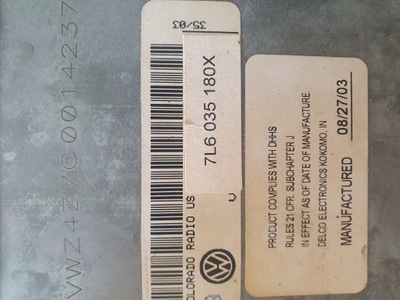 Vw touareg радіо навігація 7l6035680x фото №1