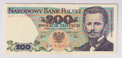 200 Złotych Polska 1979 Seria BM L7