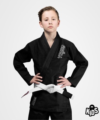 Kimono Venum KIDS bjj Czarne + Biały Pas C1