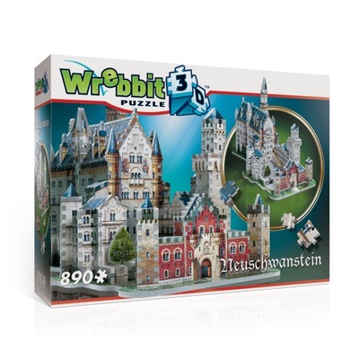 Wrebbit Zamek Neuschwanstein PUZZLE 3D