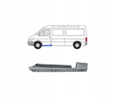Поріг ford transit 09.91- 2515045 лівий новий фото №1