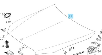 ПЕРЕДНЯЯ КАПОТ, КРЫШКА ДВИГАТЕЛЯ MERCEDES GLC