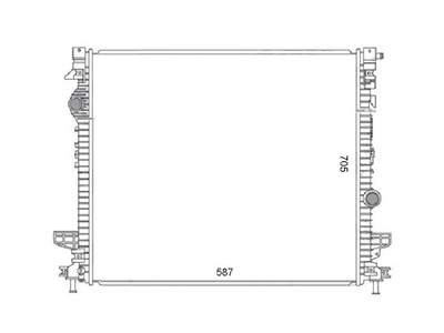 Ford edge 2019- радіатор f2gz8005e фото №1