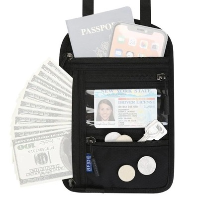 Portfel podróżny z rękawami RFID-etui na paszport blokada RFID torba podróż
