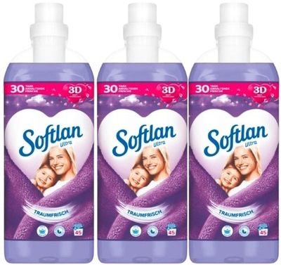 SOFTLAN płyn do płukania tkanin Traumfrisch LAWENDA 3 x 1 L